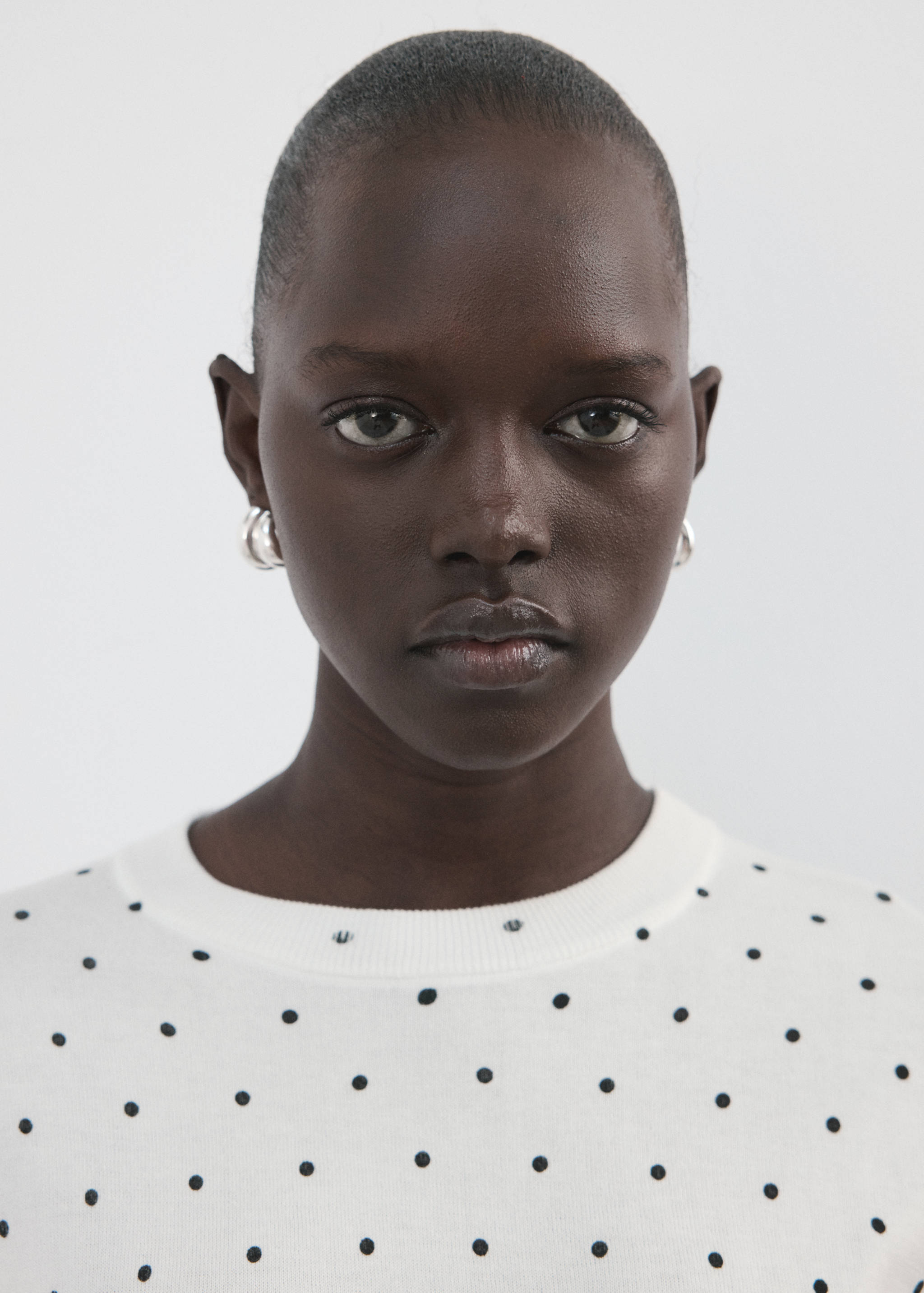 Polka-dot knitted sweater - Details of the article 1