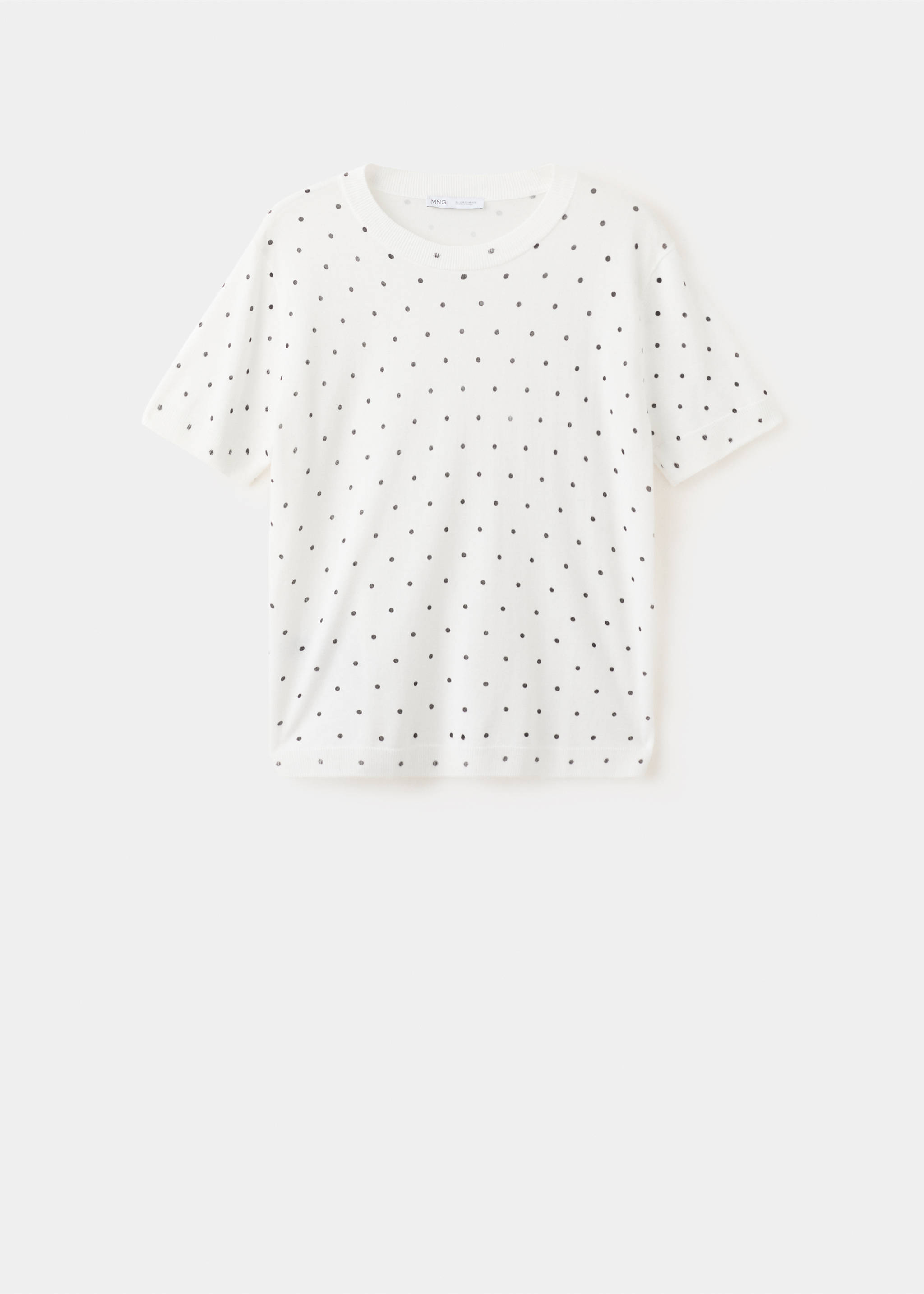 Polka-dot knitted sweater - Article without model, Off White. Ref: 27007153-00.