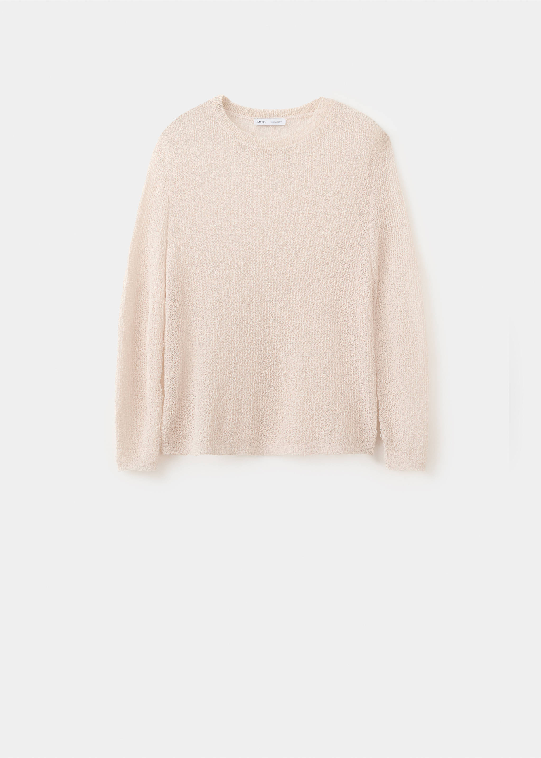 Open-knit long-sleeve jumper - Article without model, Ecru. Ref: 27007155-00.