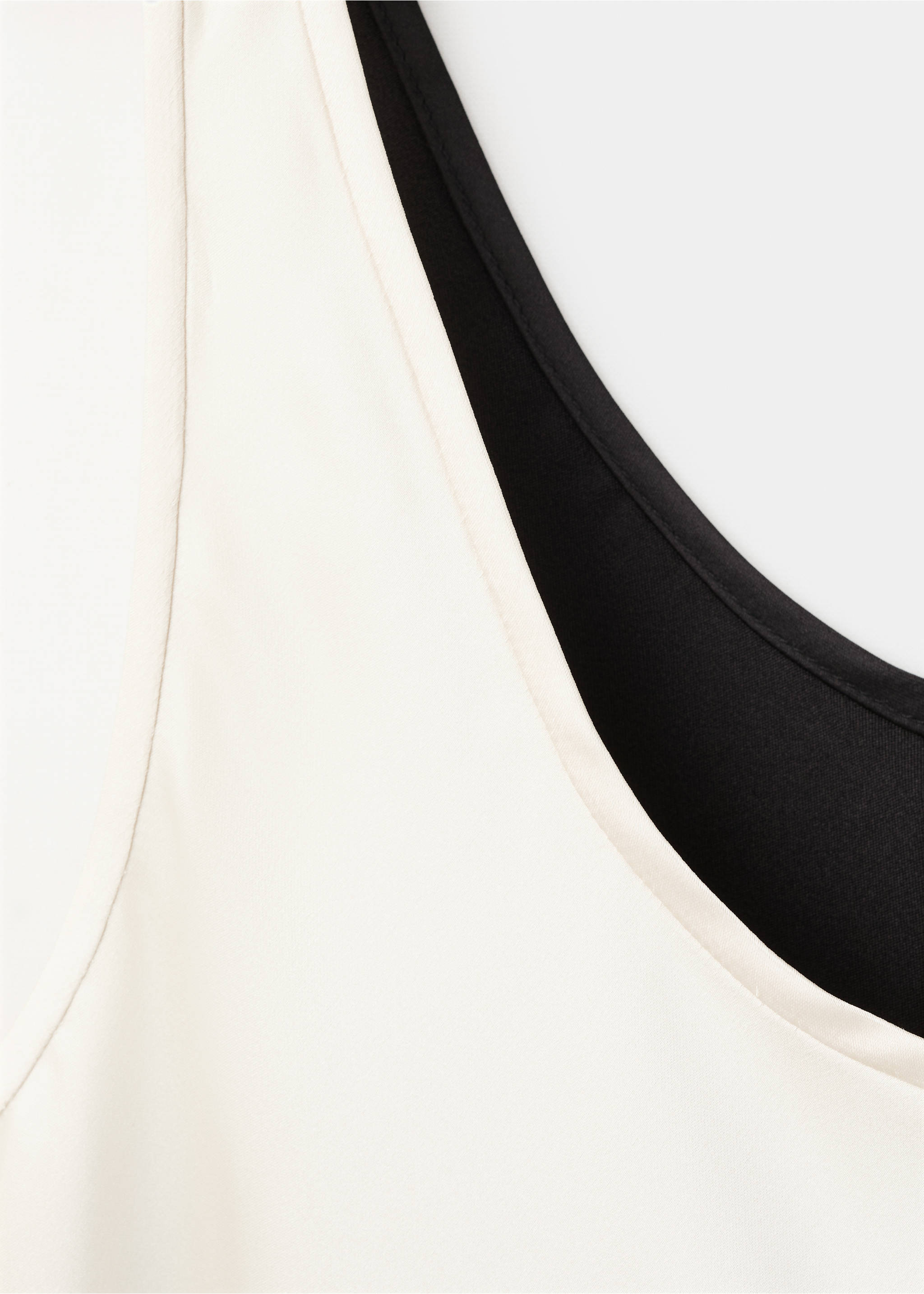 Robe midi bicolore - Détail de l'article 8, Écru. Ref: 27007157-00.
