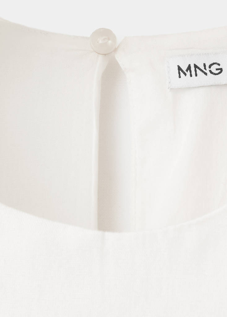 Handkerchief A-line dress — Ecru