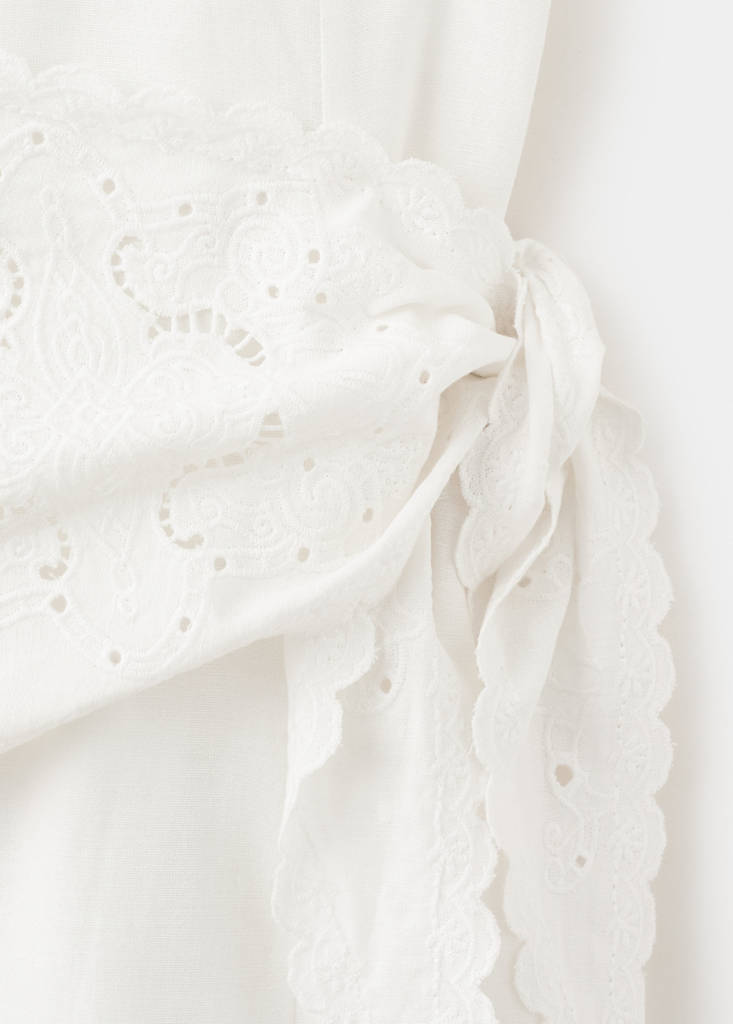Handkerchief A-line dress — Ecru