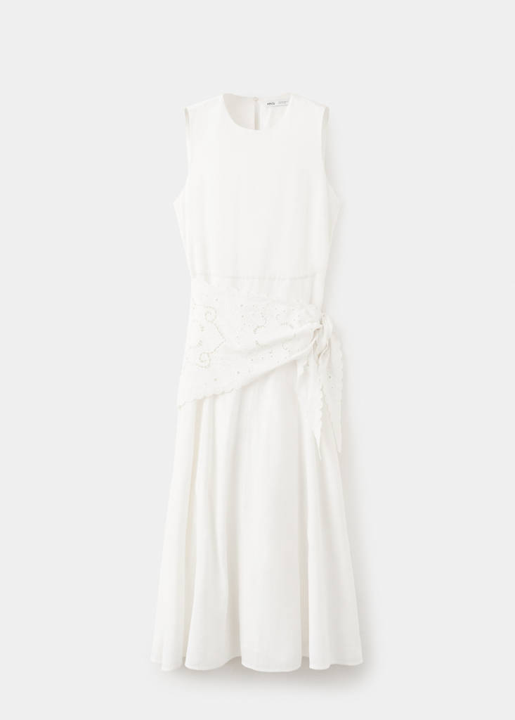 Handkerchief A-line dress — Ecru