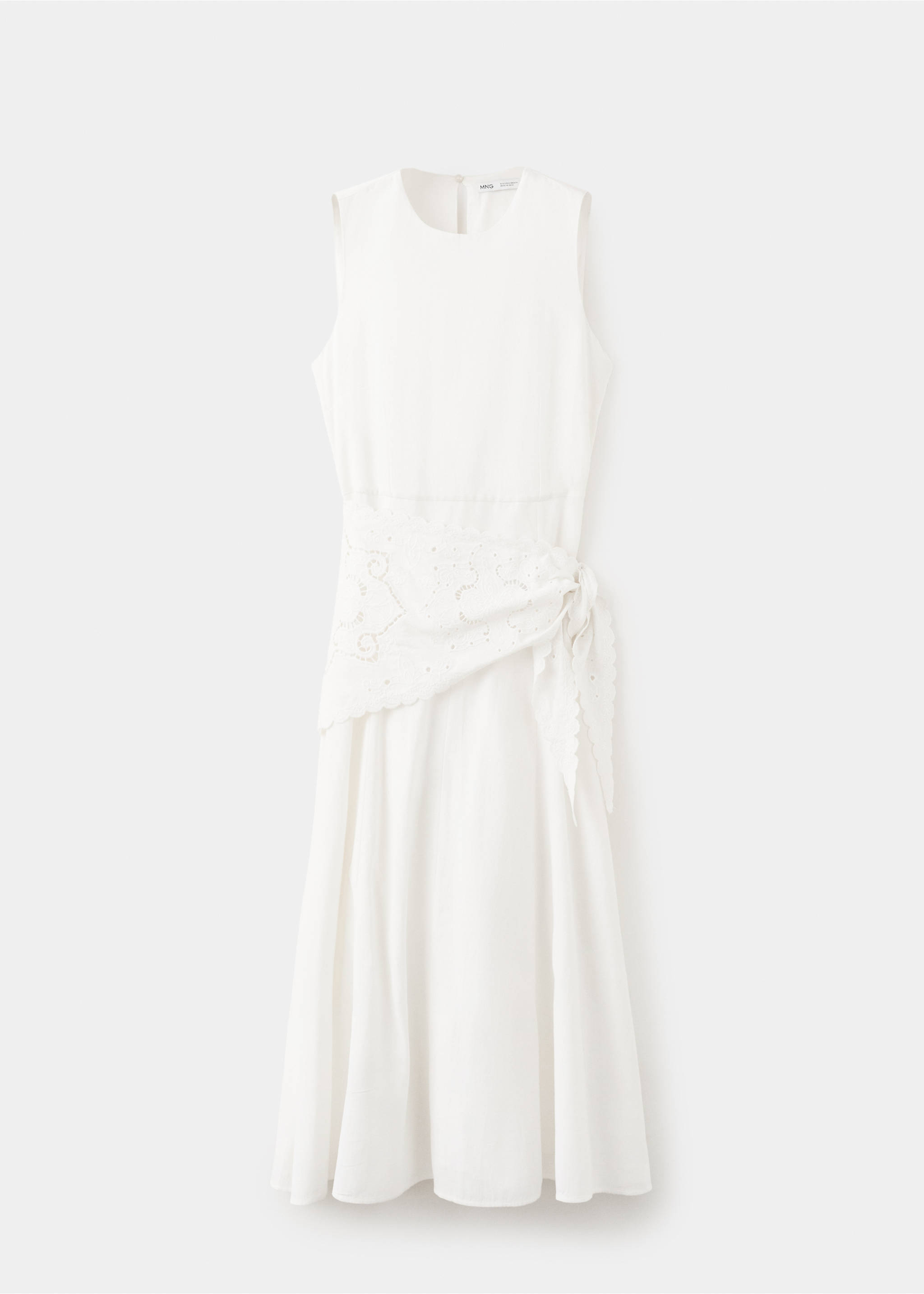 Handkerchief A-line dress - Article without model, Ecru. Ref: 27007158-00.