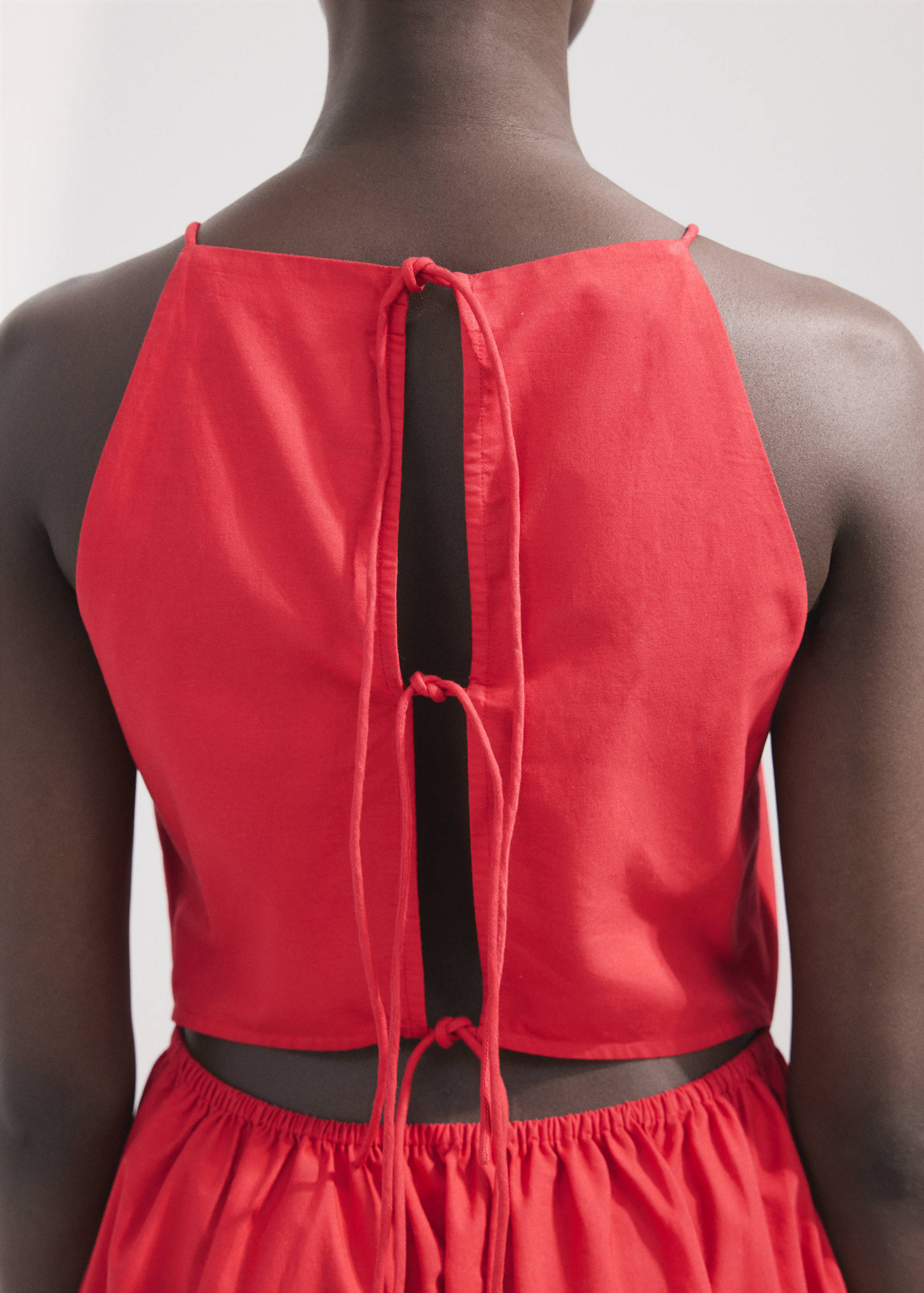 Cotton dress with openwork embroidery - Details of the article 6