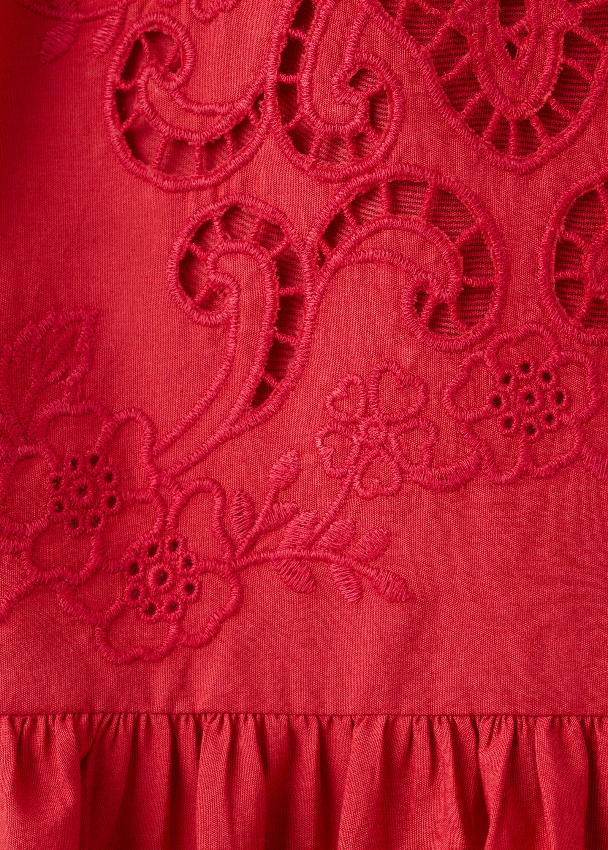 Cotton dress with openwork embroidery - Details of the article 8