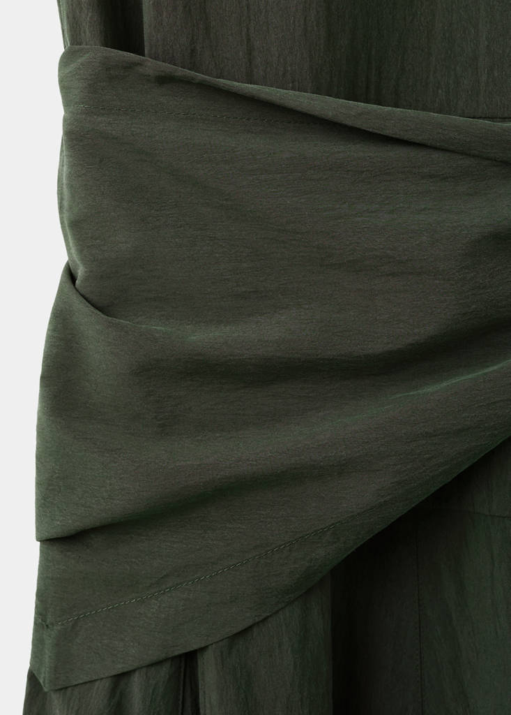 Lyocell handkerchief dress — Khaki