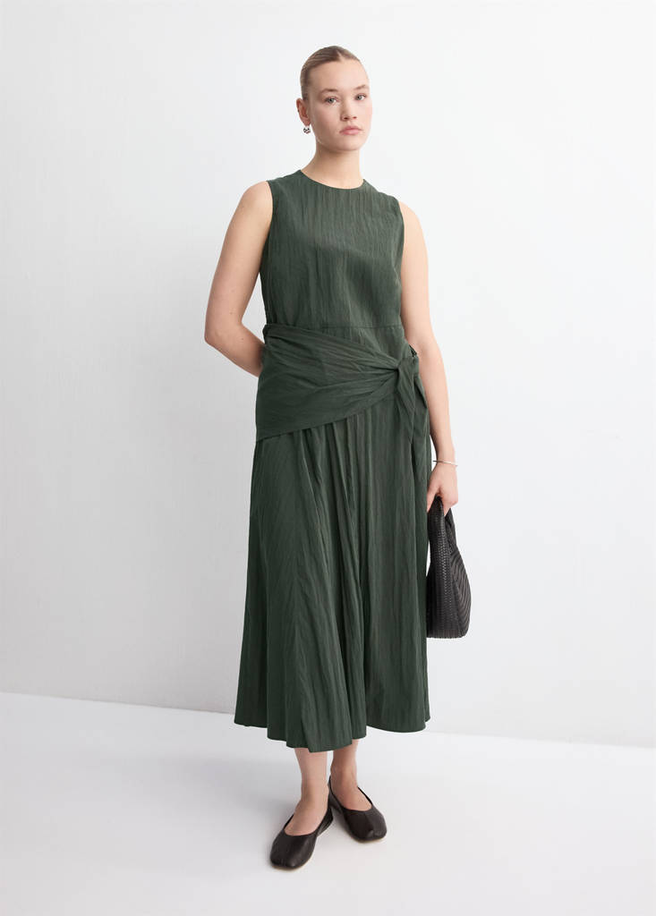 Lyocell handkerchief dress — Khaki