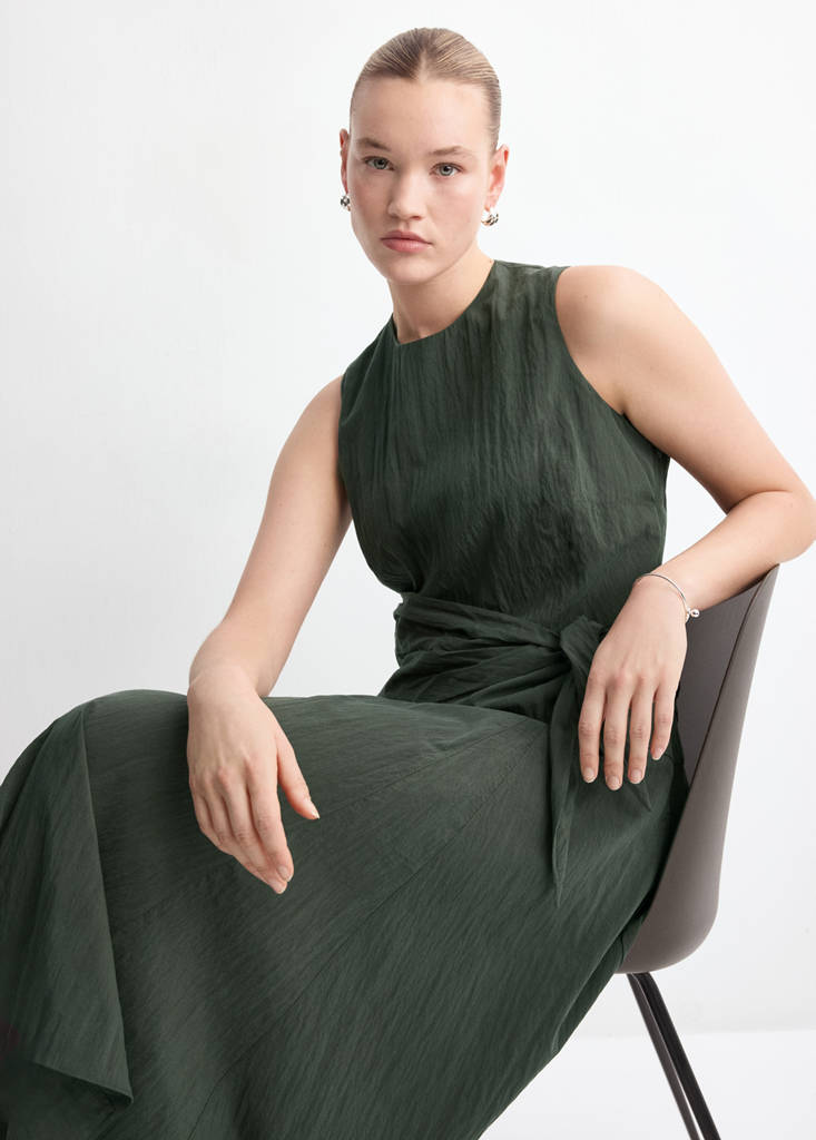 Lyocell handkerchief dress — Khaki