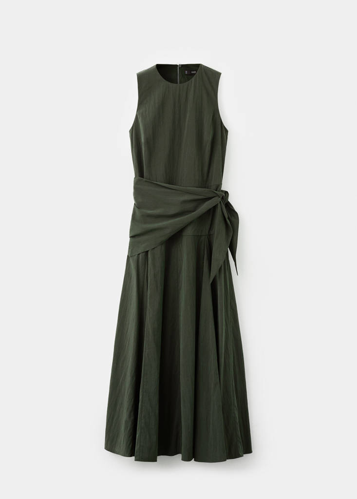 Lyocell handkerchief dress — Khaki
