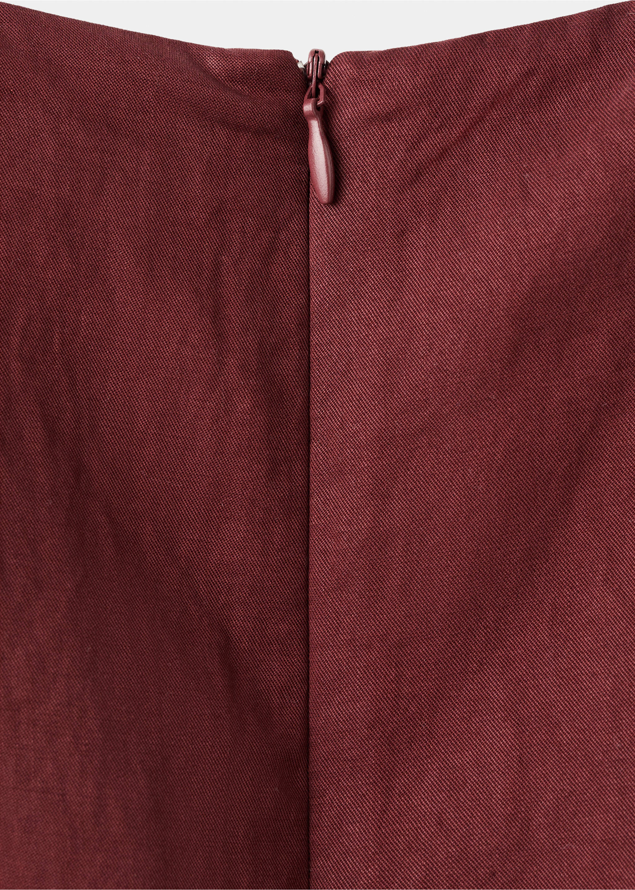 Lyocell dress with knot detail - Details of the article 0, Wine. Ref: 27007165-00.