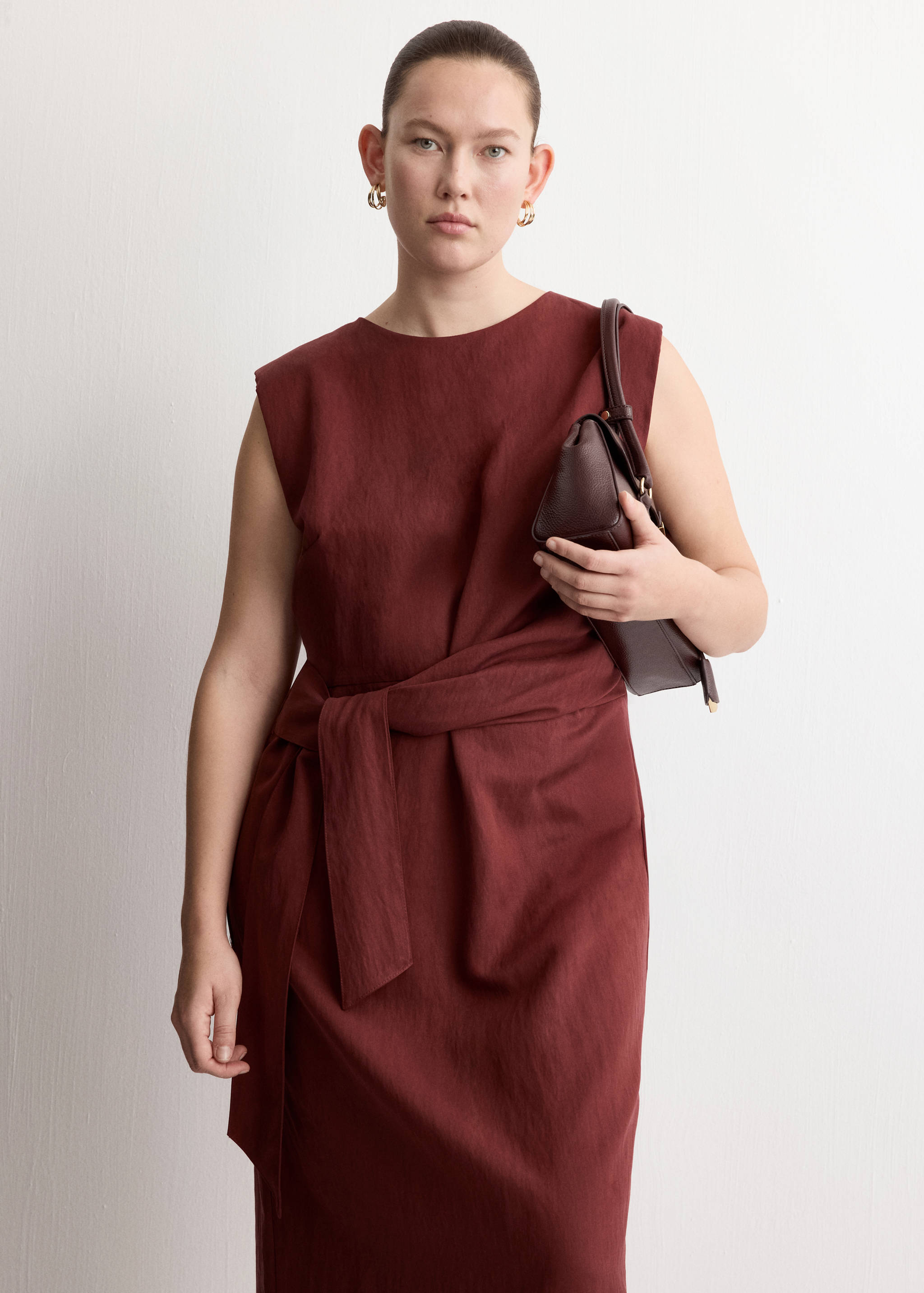 Lyocell dress with knot detail - Details of the article 5