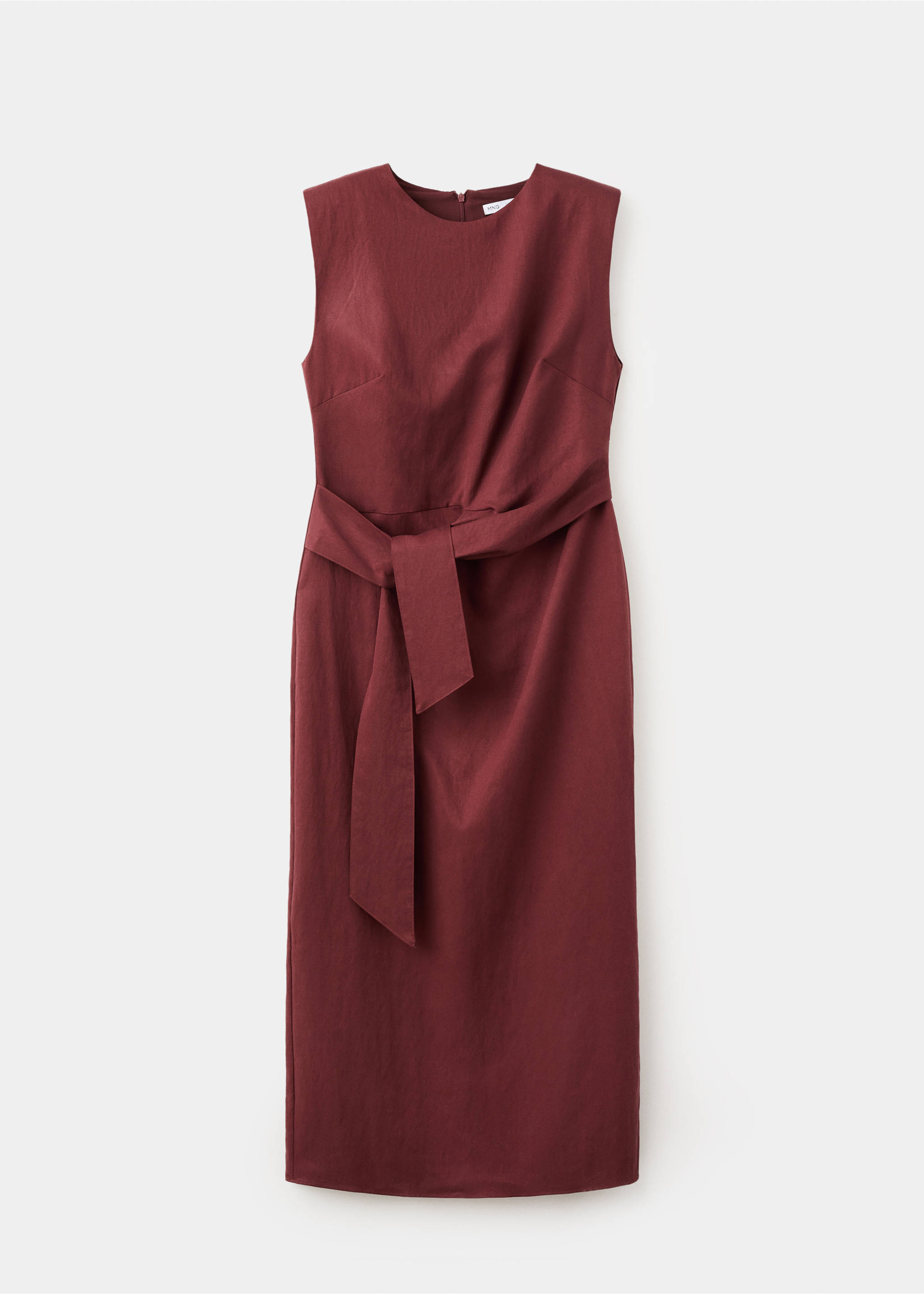 Lyocell dress with knot detail - Article without model, Wine. Ref: 27007165-01.