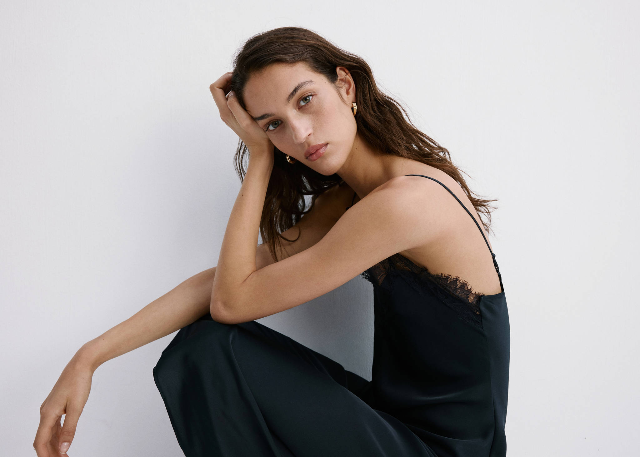 Satin camisole dress - Panoramic plane