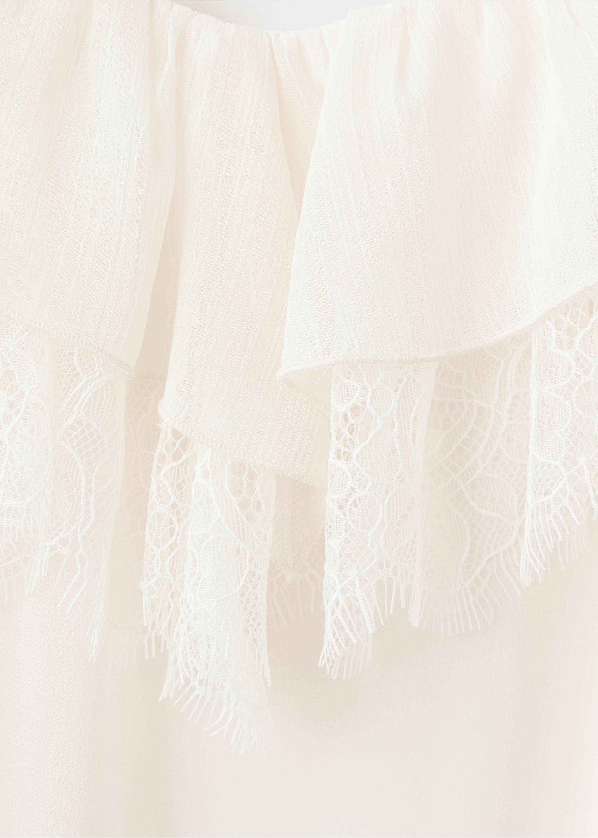 Robe volantée dentelle - Détail de l'article 8, Écru. Ref: 27007169-00.