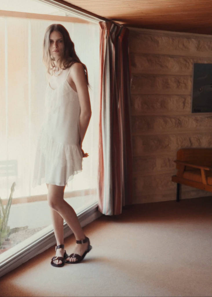 Lace ruffle dress
