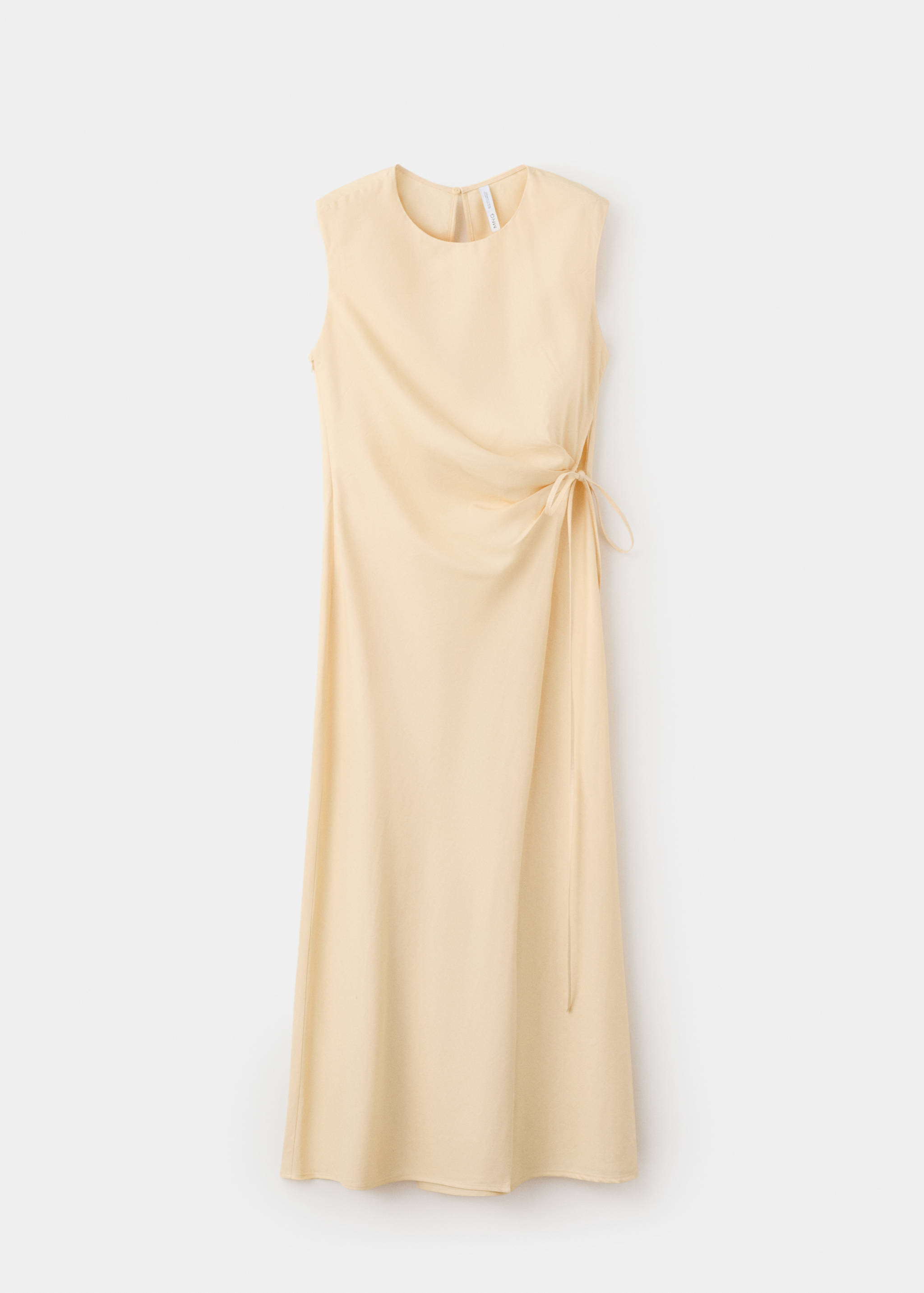 Crossed linen-blend dress - Article without model