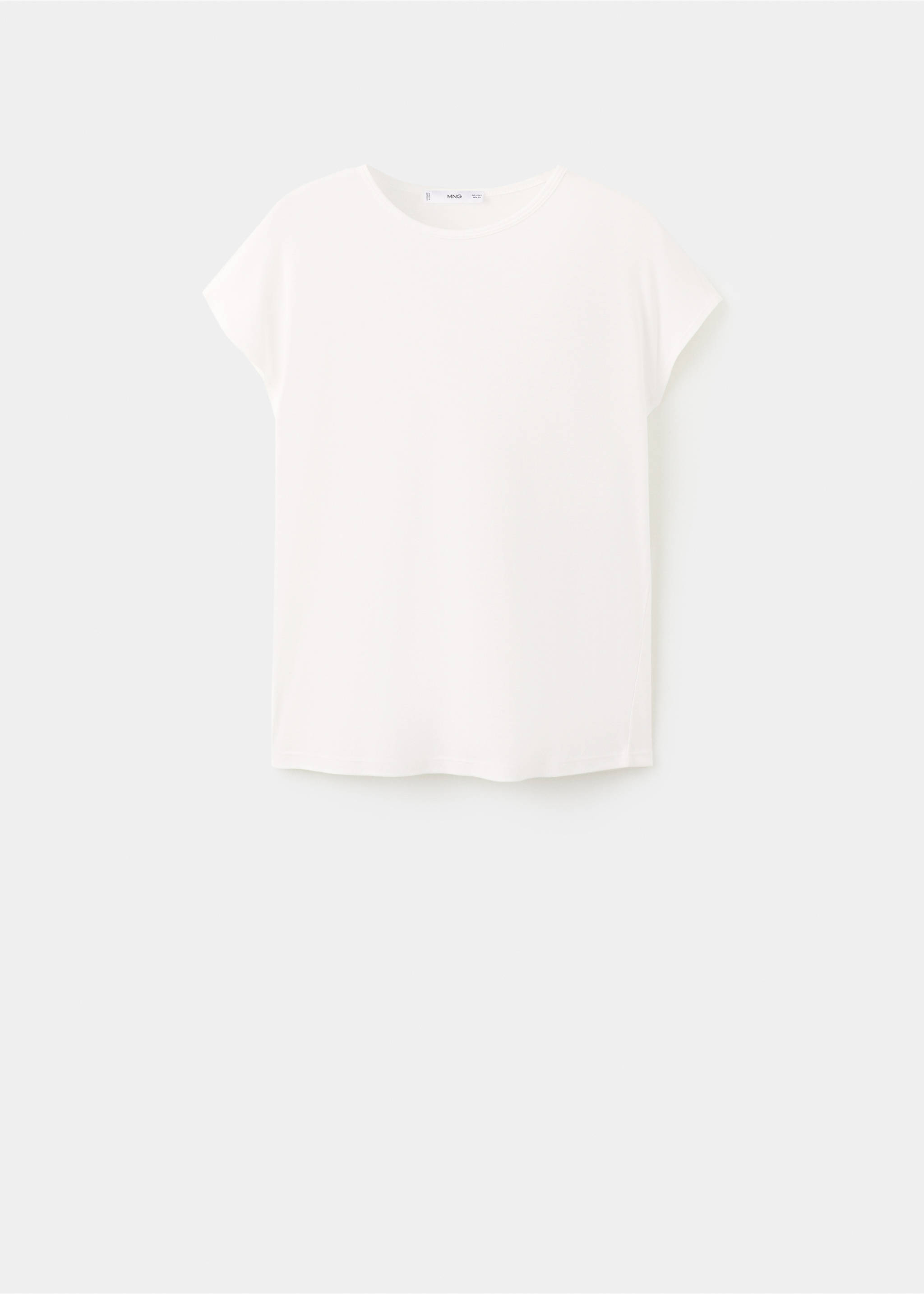 Camiseta mezcla algodón manga corta - Artículo sin modelo, Blanco roto. Ref: 27007805-00.