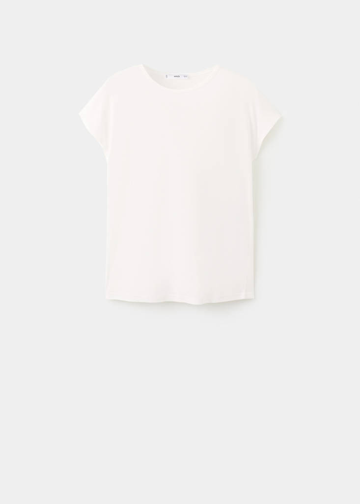 Short-sleeved cotton-blend t-shirt — Off White