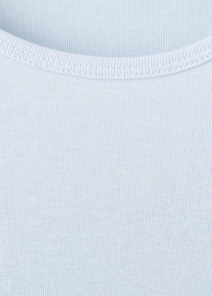 Short-sleeved cotton-blend t-shirt — Sky Blue