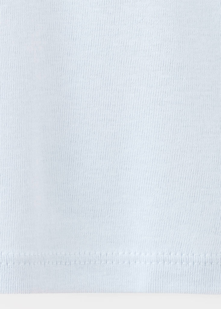 Short-sleeved cotton-blend t-shirt — Sky Blue
