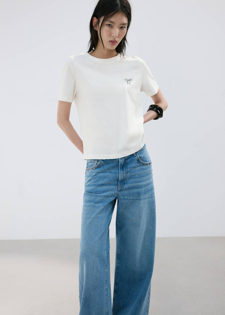 Short-sleeved printed t-shirt — White
