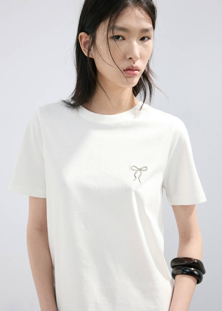Short-sleeved printed t-shirt — White