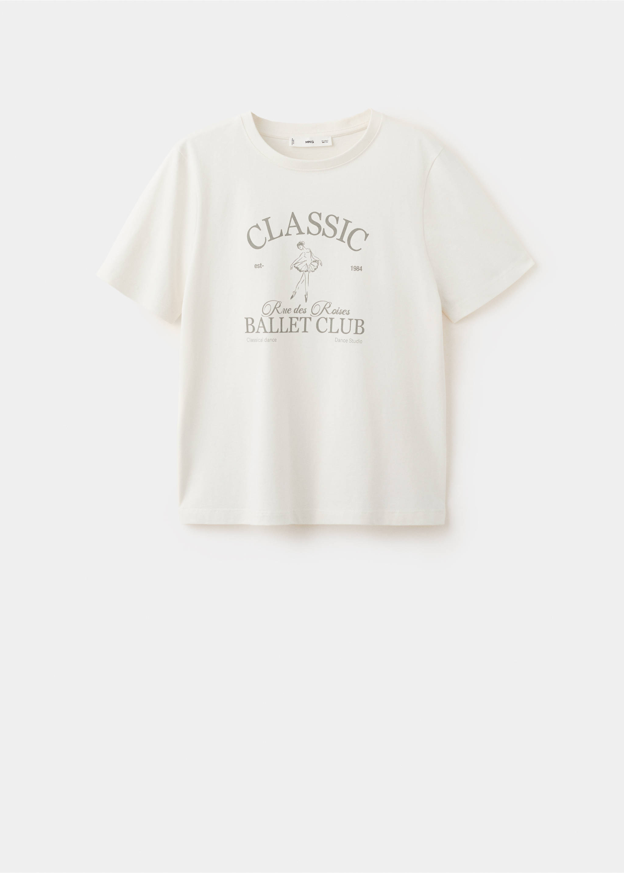 Short-sleeved printed t-shirt - Article without model, Off White. Ref: 27007806-00.