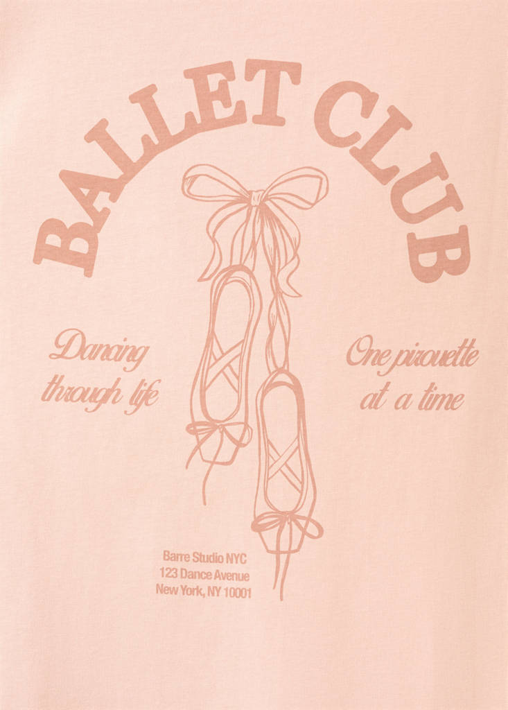 Short-sleeved printed t-shirt — Pastel Pink