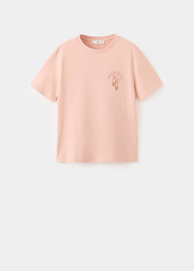 Short-sleeved printed t-shirt — Pastel Pink