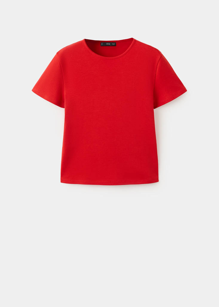 Short-sleeved cotton t-shirt — Red