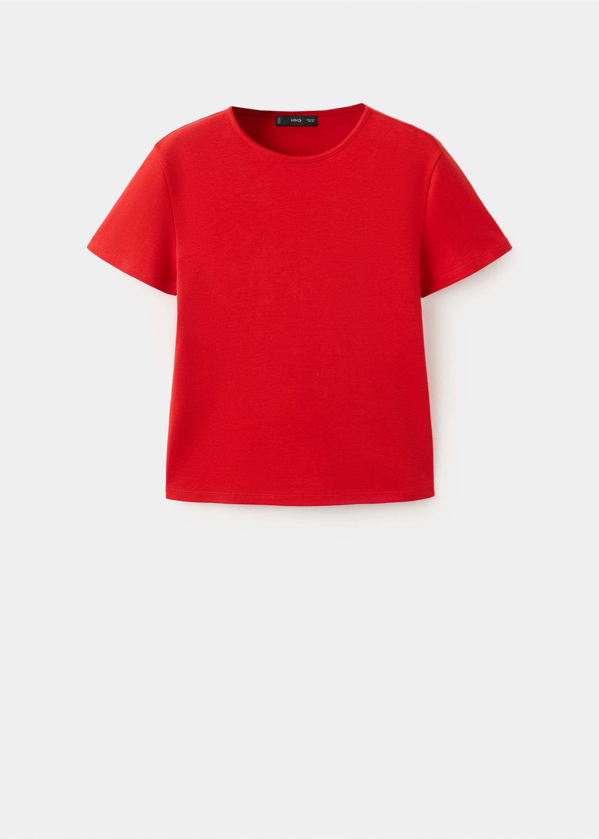 Short-sleeved cotton t-shirt - Article without model, Red. Ref: 27007809-00.