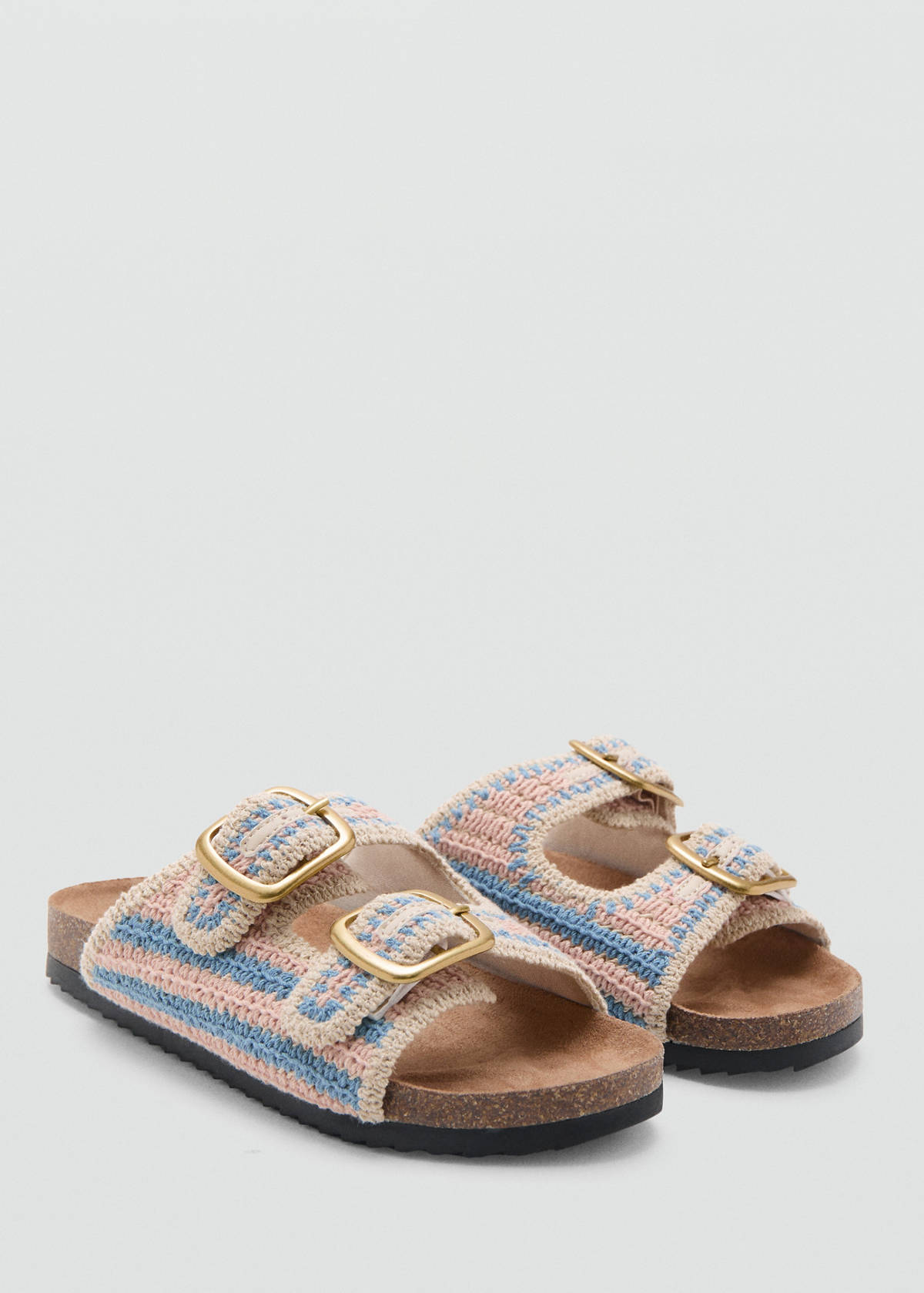 Crochet buckle sandals