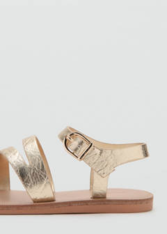 Metallic straps sandals — Gold 4