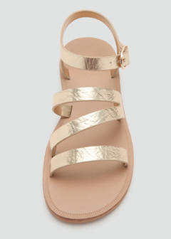 Metallic straps sandals — Gold 5