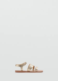 Metallic straps sandals — Gold 1