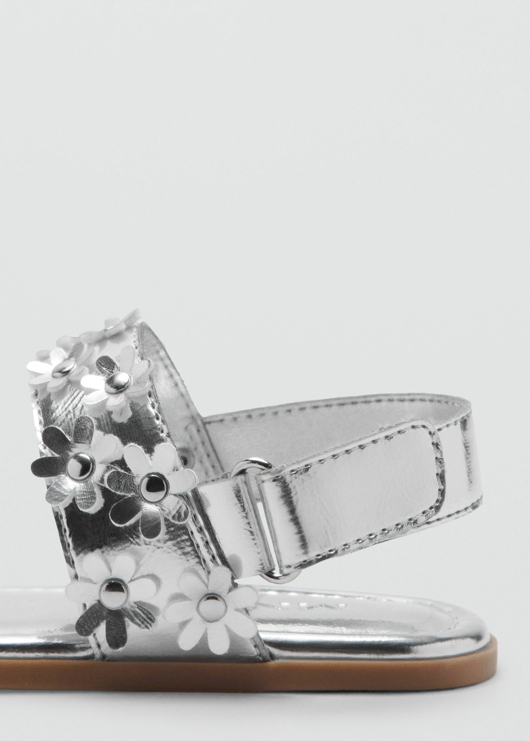 Sandalia metalizada flores - Detalle del artículo 1