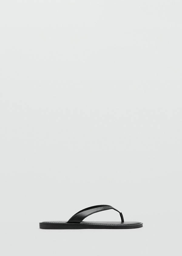 Toe thong sandals — Black