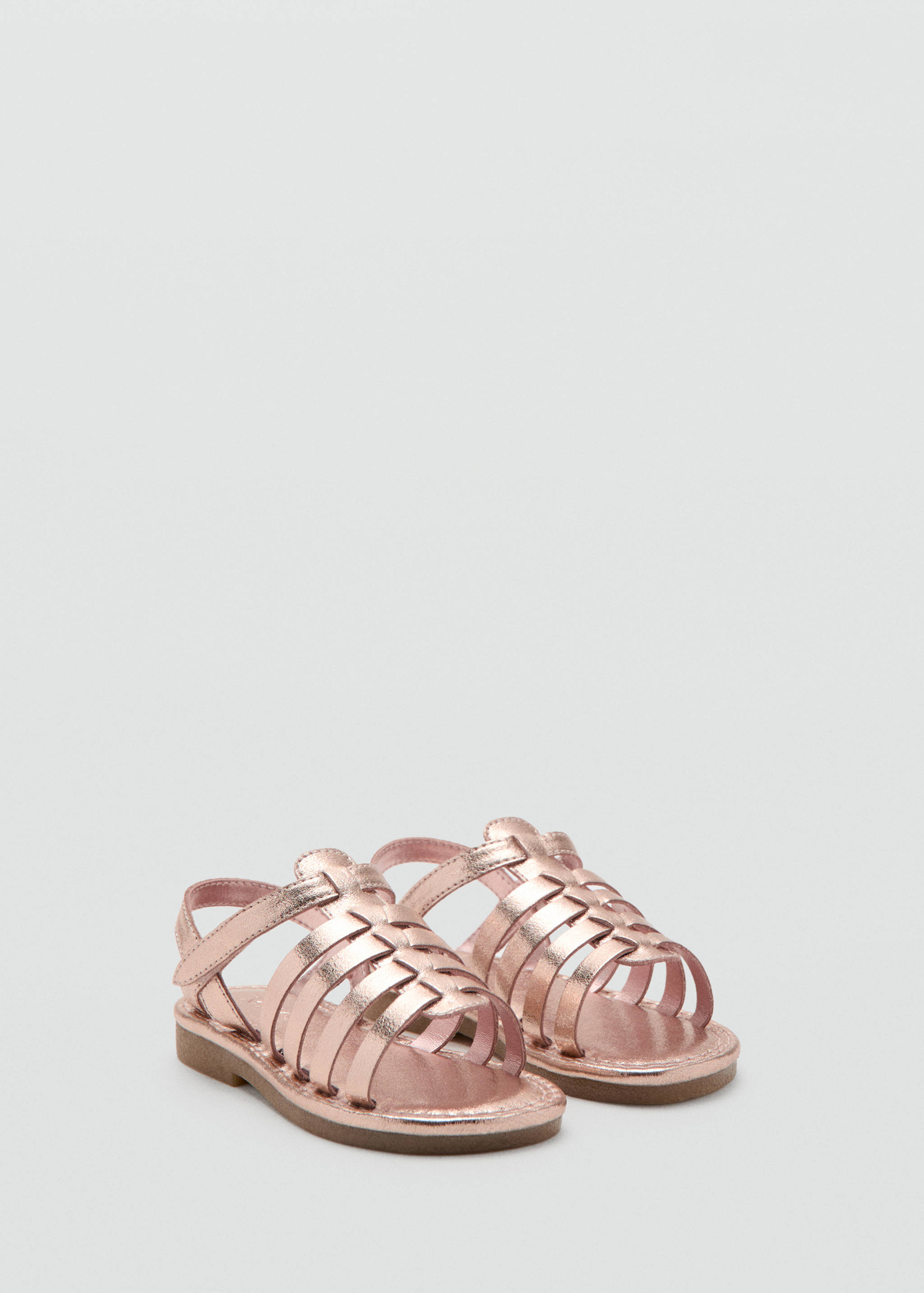 Metallic strappy sandals - Medium plane