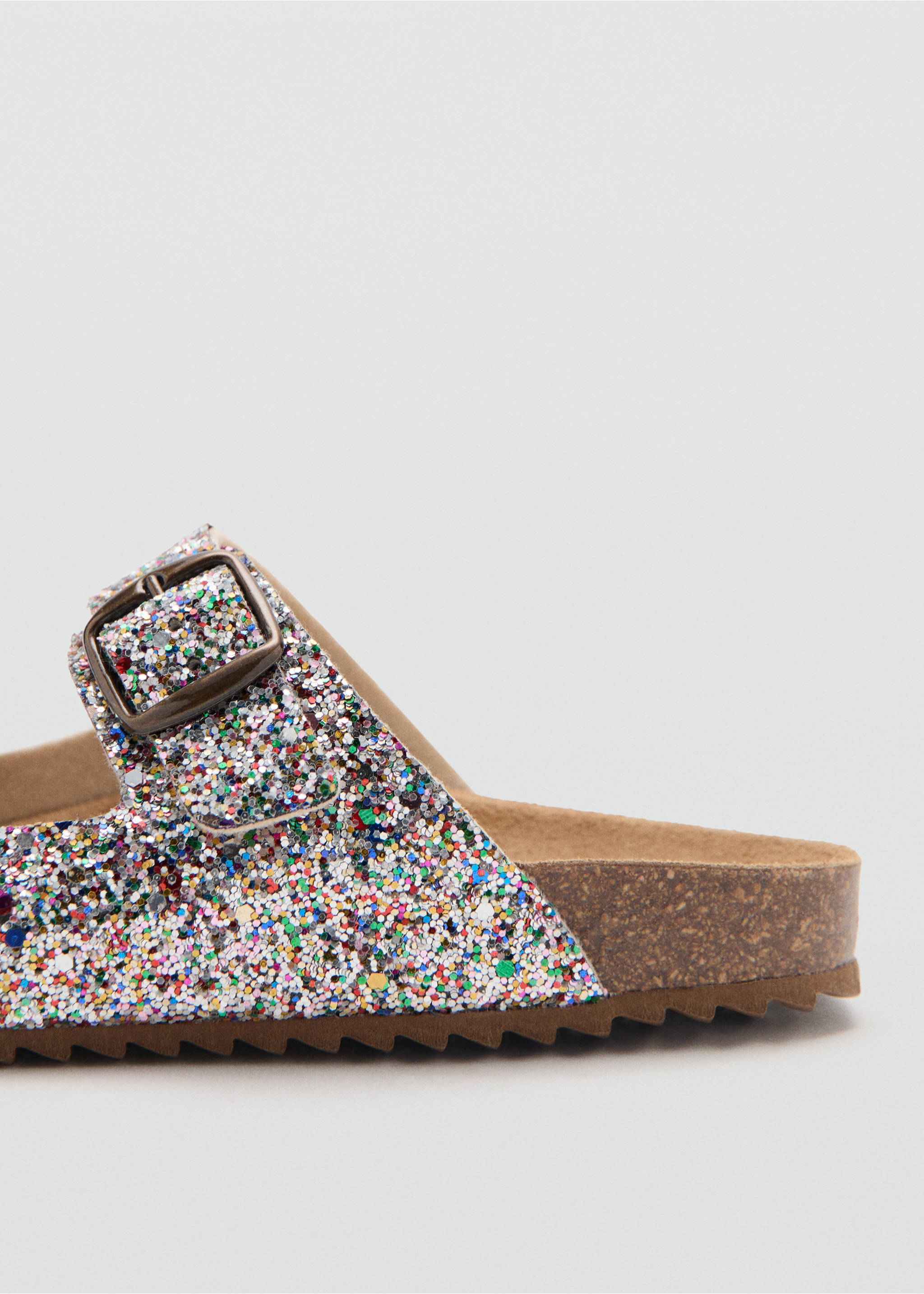 Leather sandals with sequins - Details of the article 1, Light/Pastel Purple. Ref: 27007902-00.