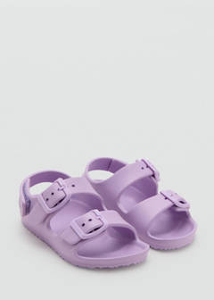 Rubberised buckle sandals — Light/Pastel Purple 2