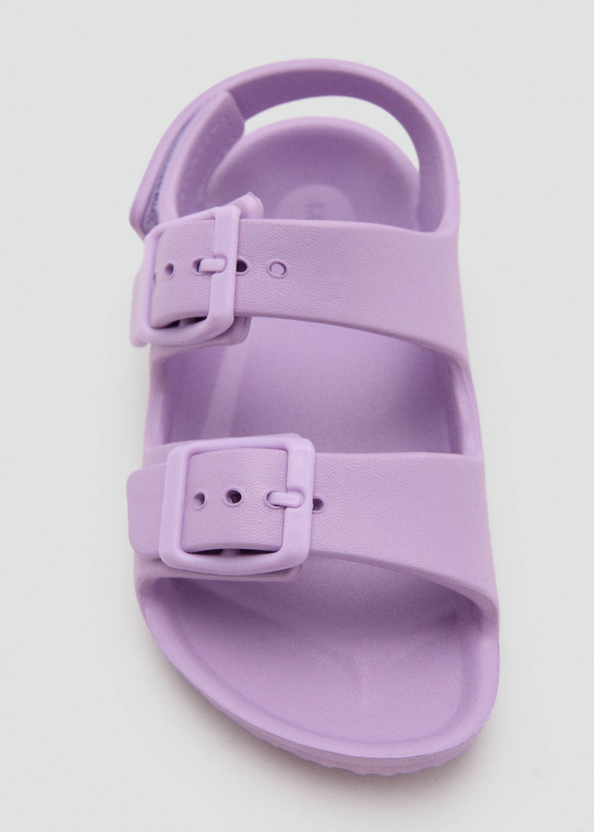 Rubberised buckle sandals — Light/Pastel Purple