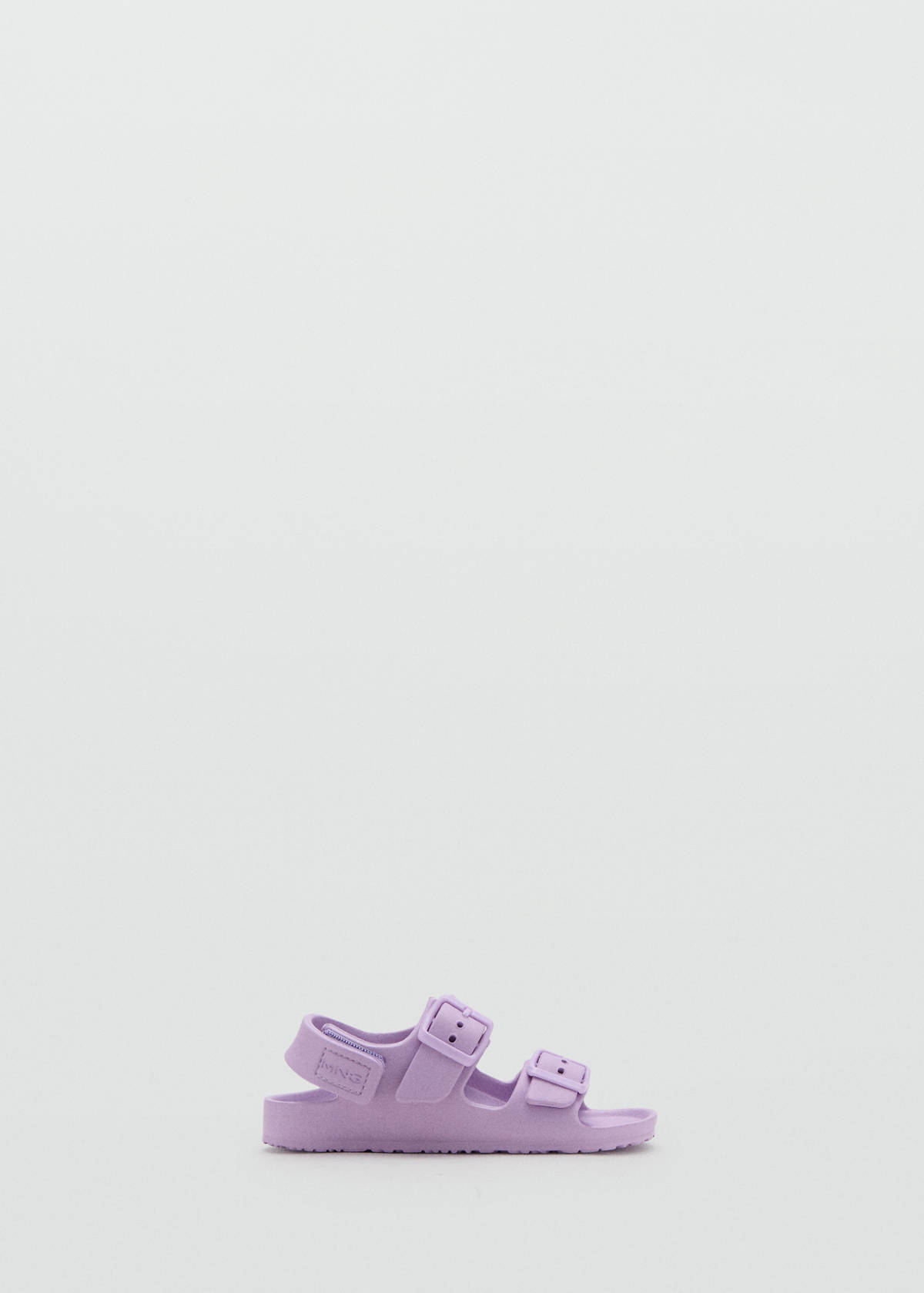 Rubberised buckle sandals — Light/Pastel Purple