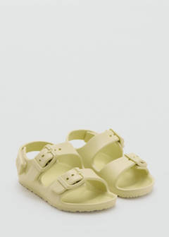 Rubberised buckle sandals — Mint Green 3