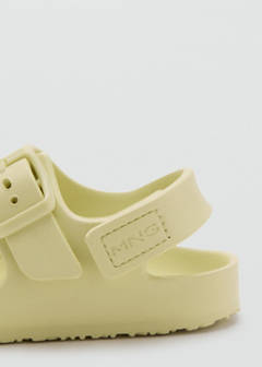 Rubberised buckle sandals — Mint Green 4
