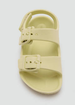 Rubberised buckle sandals — Mint Green 5