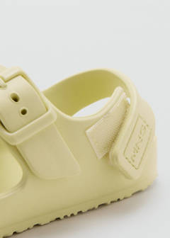 Rubberised buckle sandals — Mint Green 6