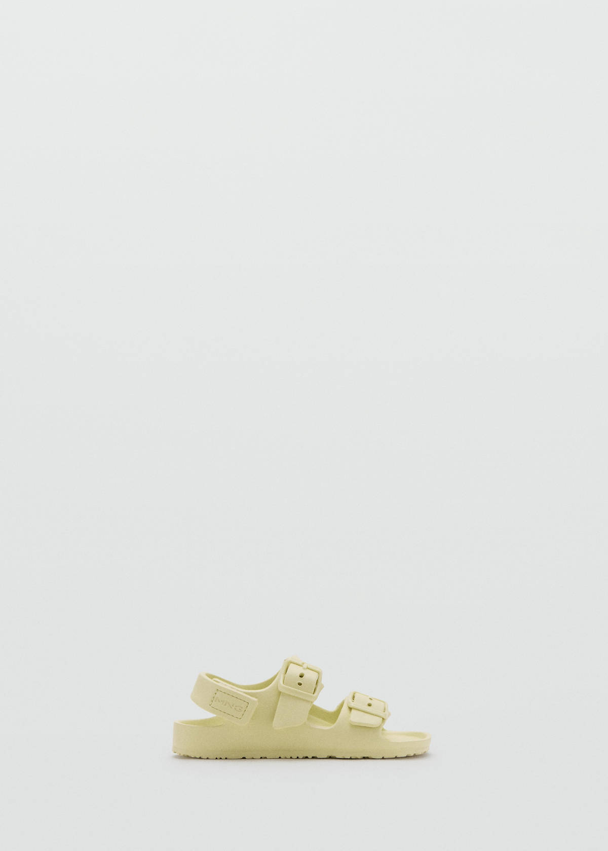 Rubberised buckle sandals — Mint Green