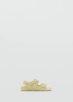 Rubberised buckle sandals — Mint Green 1