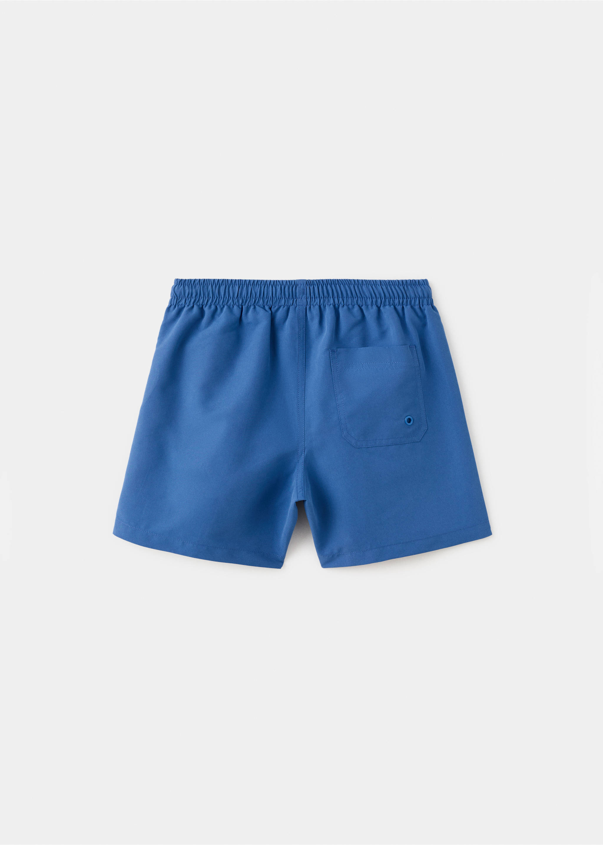 Einfarbige Badeshorts mit Kordelzug - Rückseite des Artikels, Tintenblau. Ref: 27007911-00.